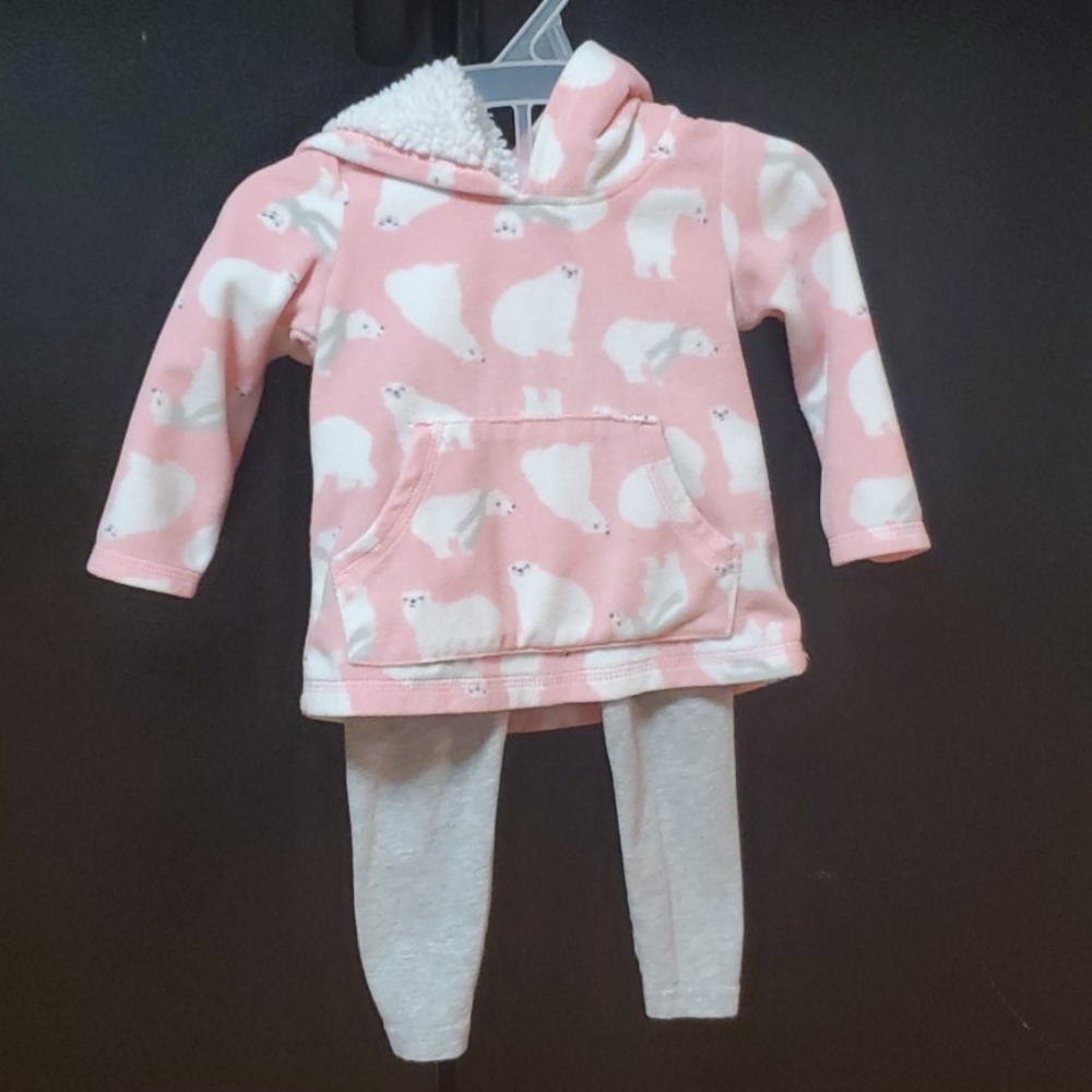 Fleece lined sweater outfit set